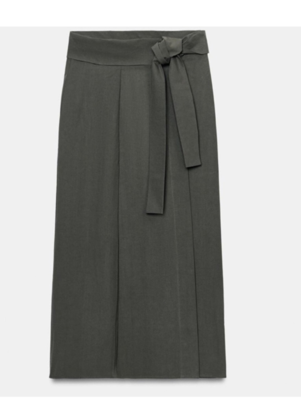Zara Wrap-front Midi Skirt